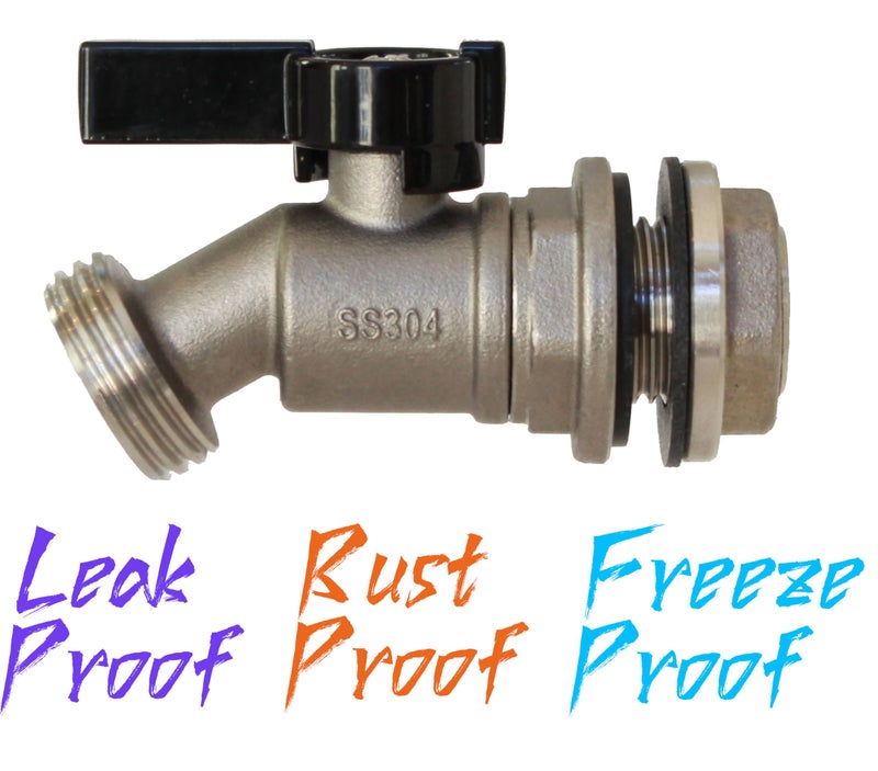 RAINPAL RBS006 Stainless Steel Rain Barrel Spigot (Quarter Turn Ball Valve) - Image 2